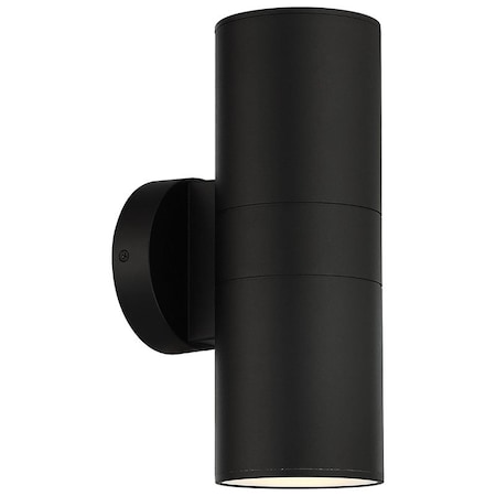 Access Lighting Matira, BiDirectional Outdoor LED Wall Mount, Black Finish, Frosted 20149LEDDMGLP-BL